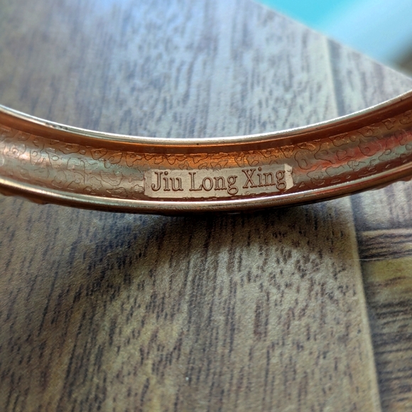 Jiu Long Xing Cloisonne Hinged Bracelet - Picture 3 of 4